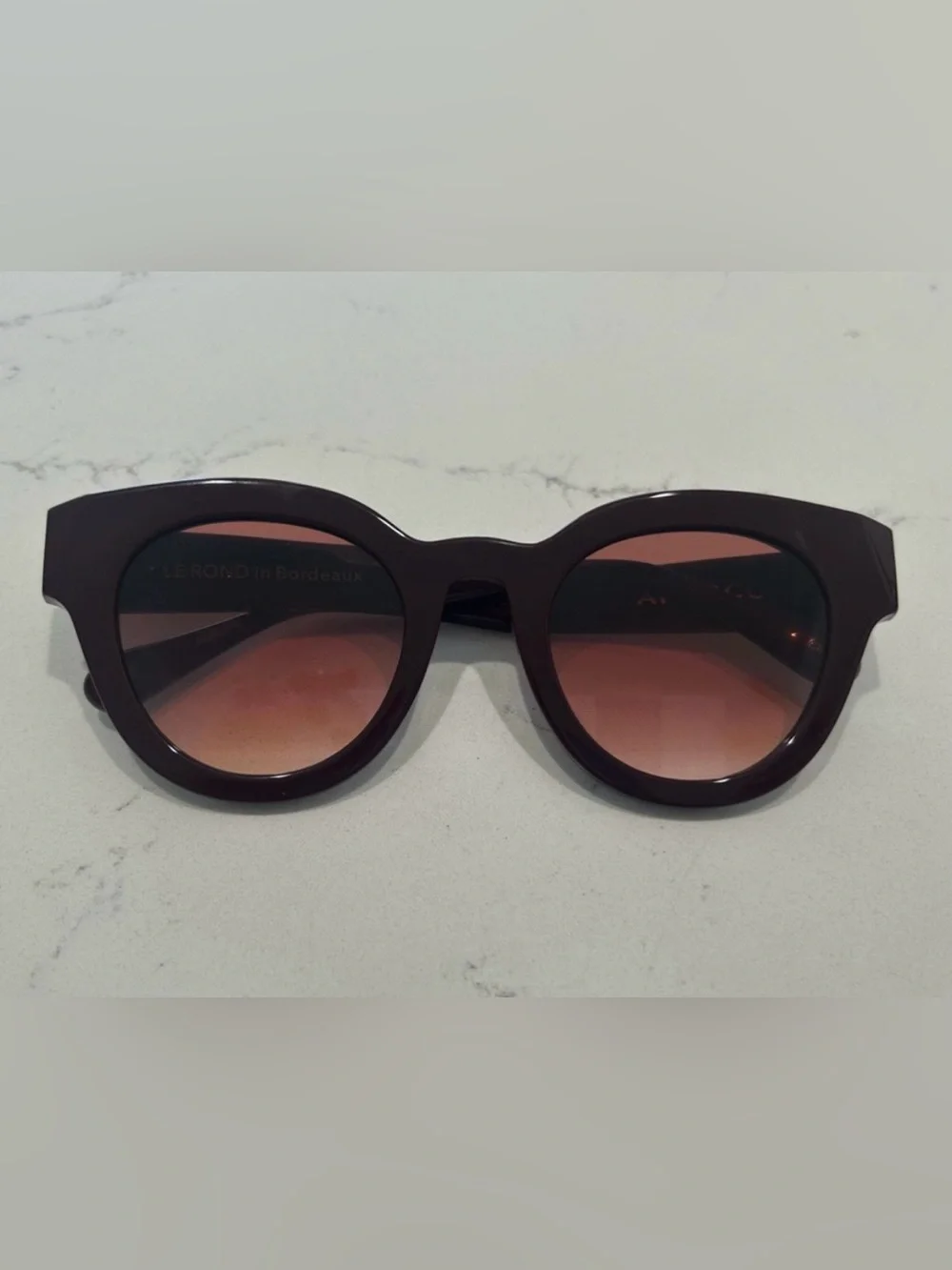 Apercu Le Rond Burgundy Sunglasses